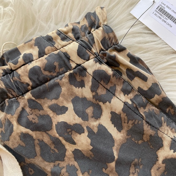 Leopard Print Drawstring Paper Bag Shorts M NWT - Picture 6 of 6